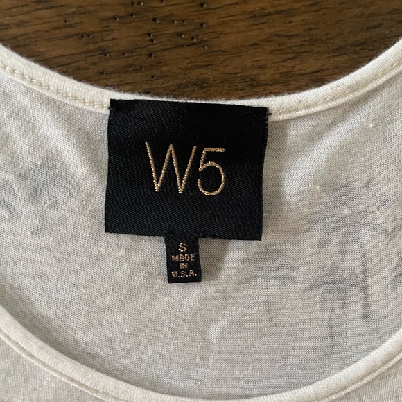 Palm tree fringed bottom sleeveless top size Small - Picture 6 of 6